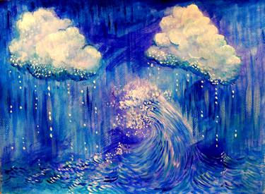 Original Surrealism Seascape Paintings by Melina Donati