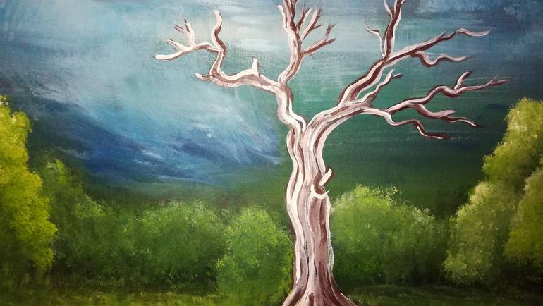 Original Illustration Tree Painting by Melina Donati