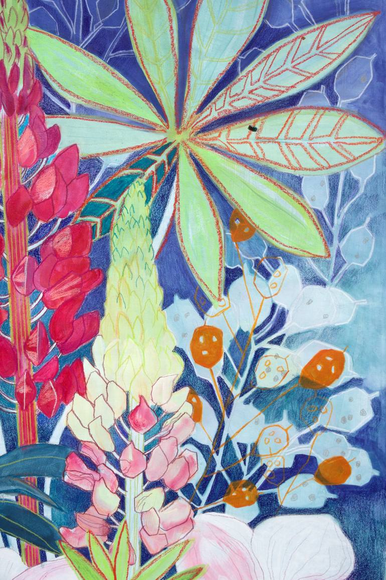 Original Pop Art Floral Painting by Malwina Jachimczak
