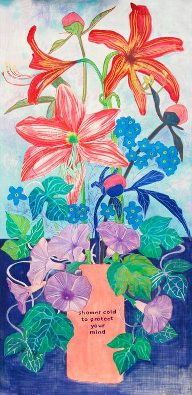 Original Floral Painting by Malwina Jachimczak