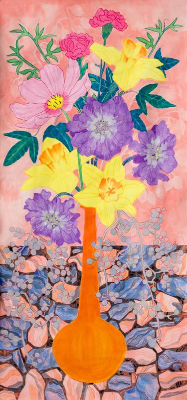 Original Illustration Floral Paintings by Malwina Jachimczak