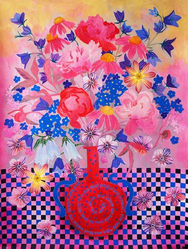 Original Floral Painting by Malwina Jachimczak