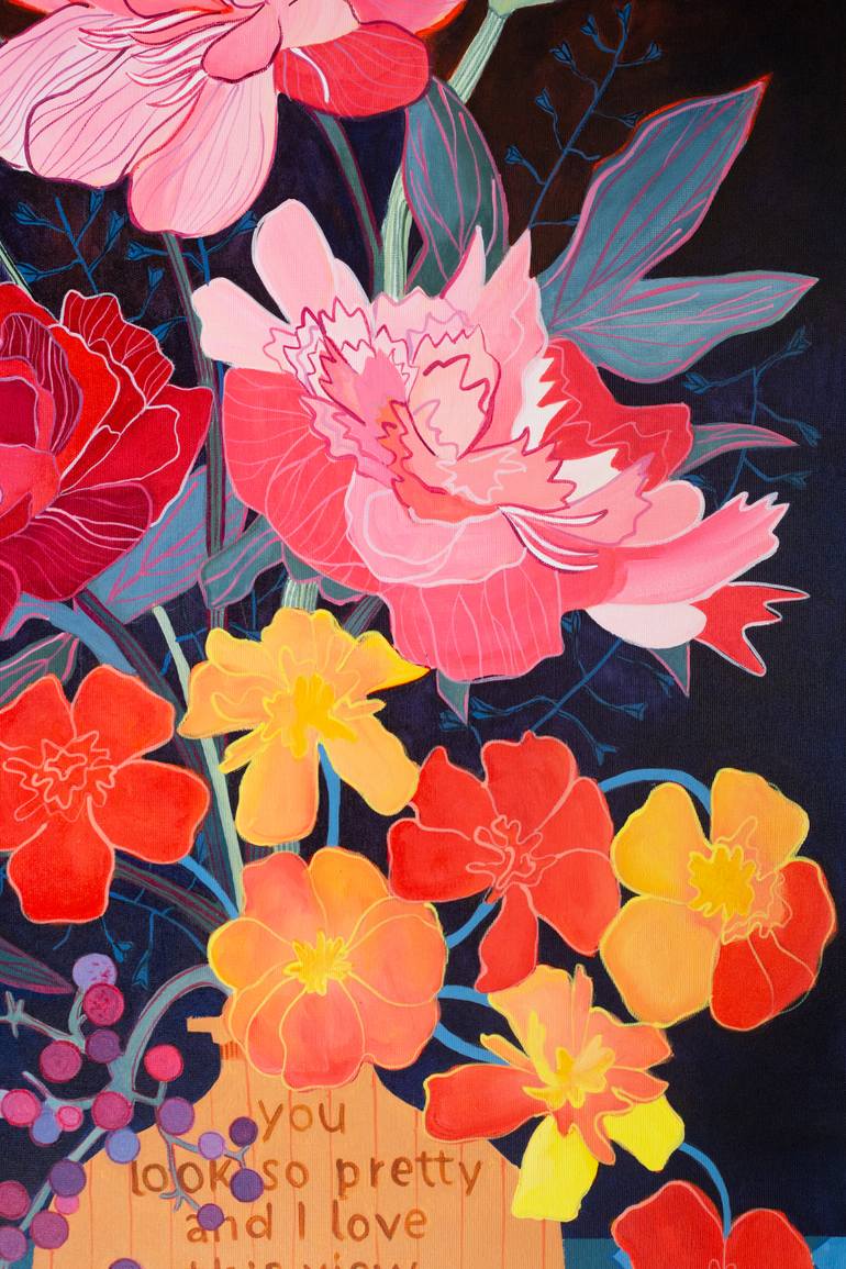 Original Contemporary Floral Painting by Malwina Jachimczak