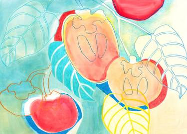 Original Abstract Food Paintings by Malwina Jachimczak