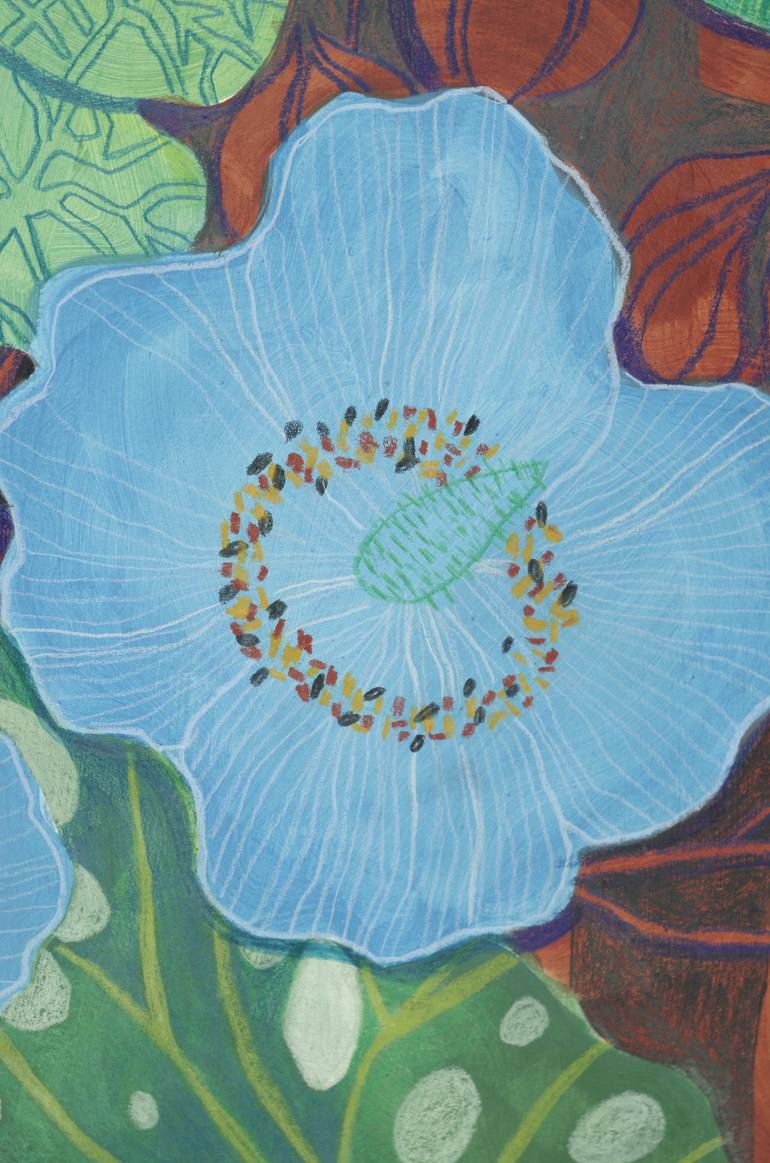 Original Modernism Floral Painting by Malwina Jachimczak