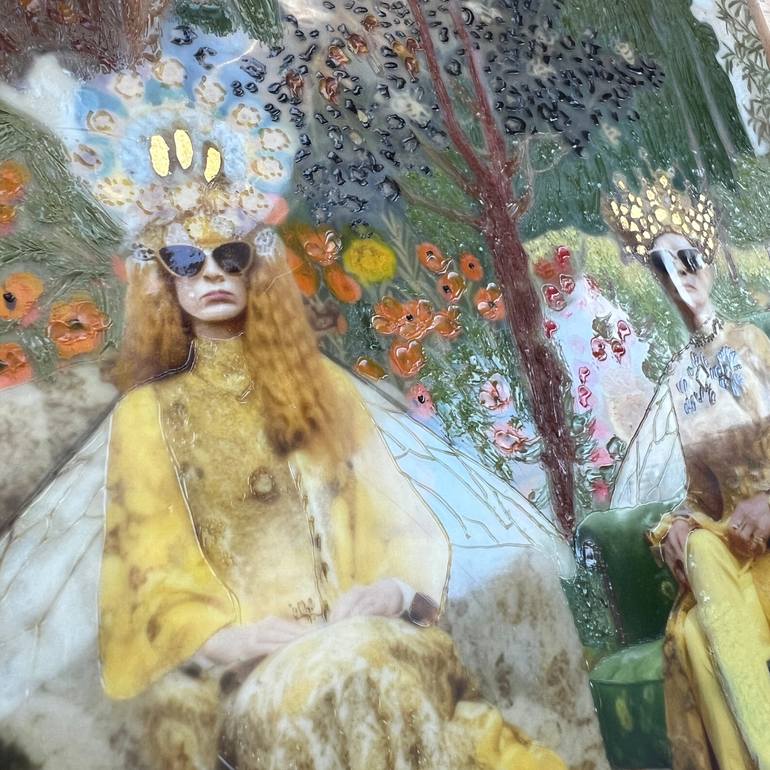 Original Art Nouveau Fashion Mixed Media by Somnmigratory Studio