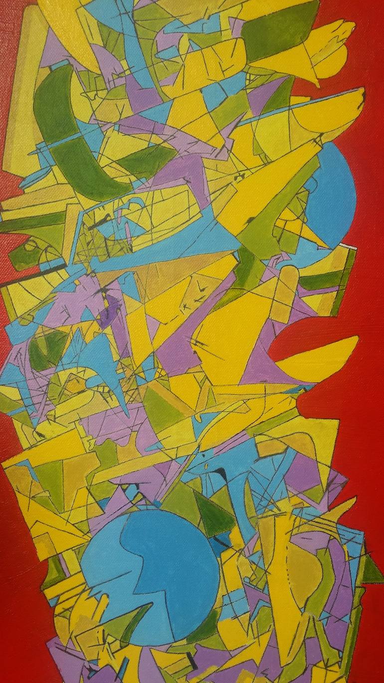 Original Figurative Abstract Painting by Ľubomír Kappel