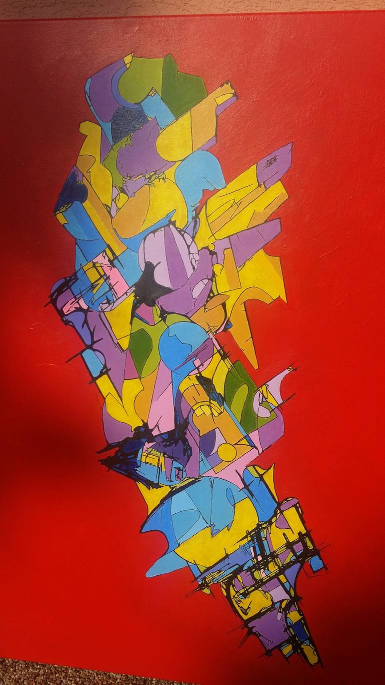 Original Abstract Expressionism Abstract Painting by Ľubomír Kappel