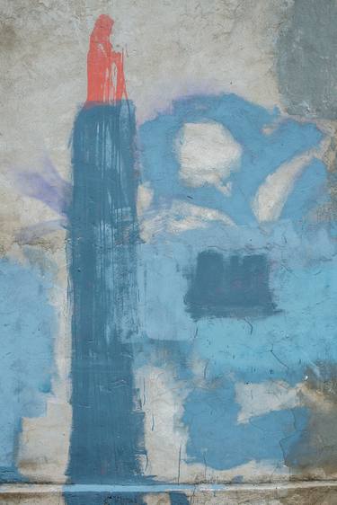 Blue and red street art abstract thumb