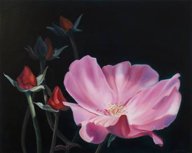 Print of Realism Floral Paintings by Peggy Martinez