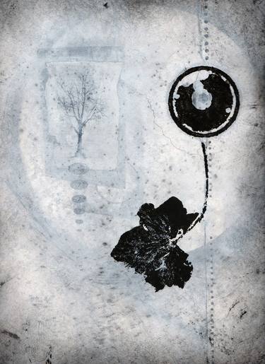 Original Black & White Abstract Painting by Marcello Scalas
