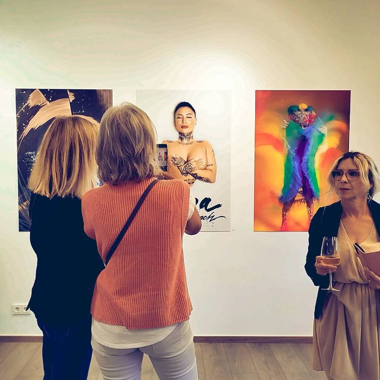 Original Street Art Portrait Mixed Media by Justus Becker   Cor