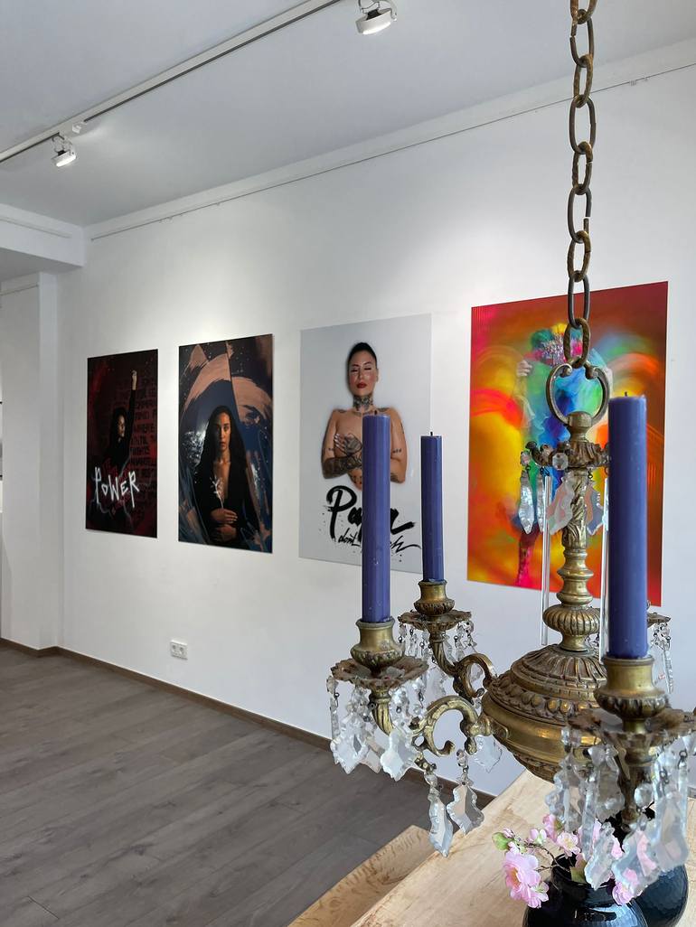 Original Street Art Portrait Mixed Media by Justus Becker   Cor