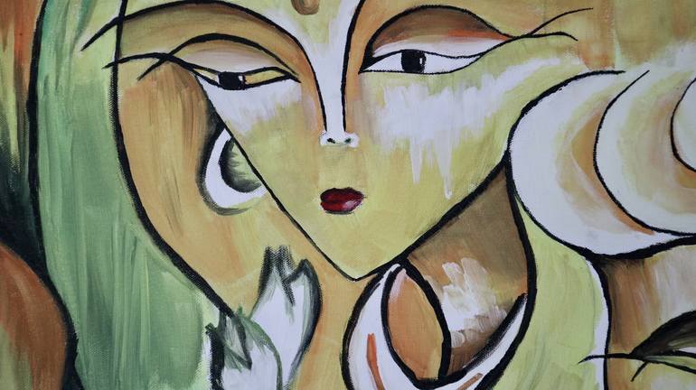 Original Figurative Love Painting by Sandy Uppal