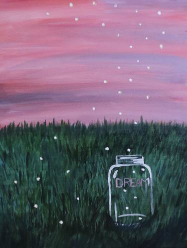 Original Abstract Garden Painting by Sandy Uppal