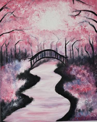 Original Abstract Seasons Painting by Sandy Uppal