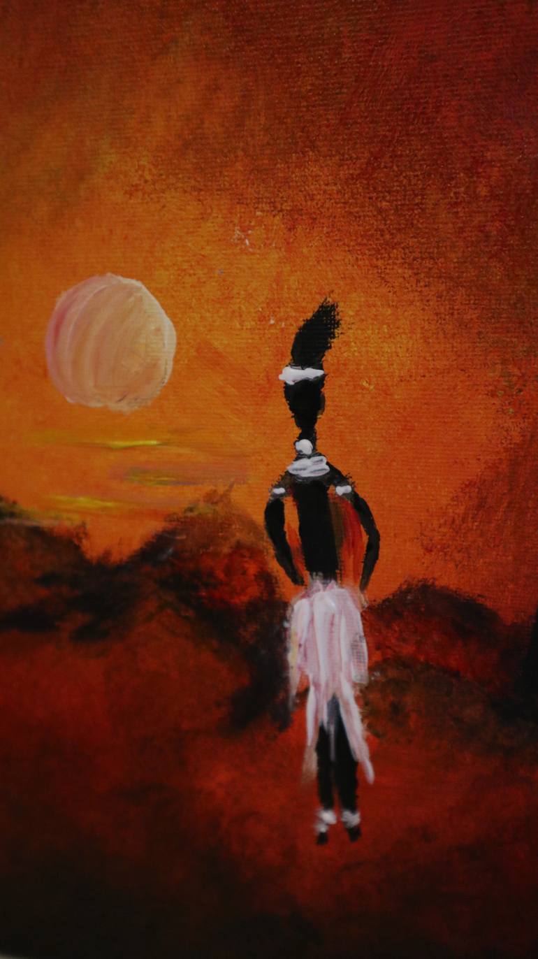 Original Abstract People Painting by Sandy Uppal