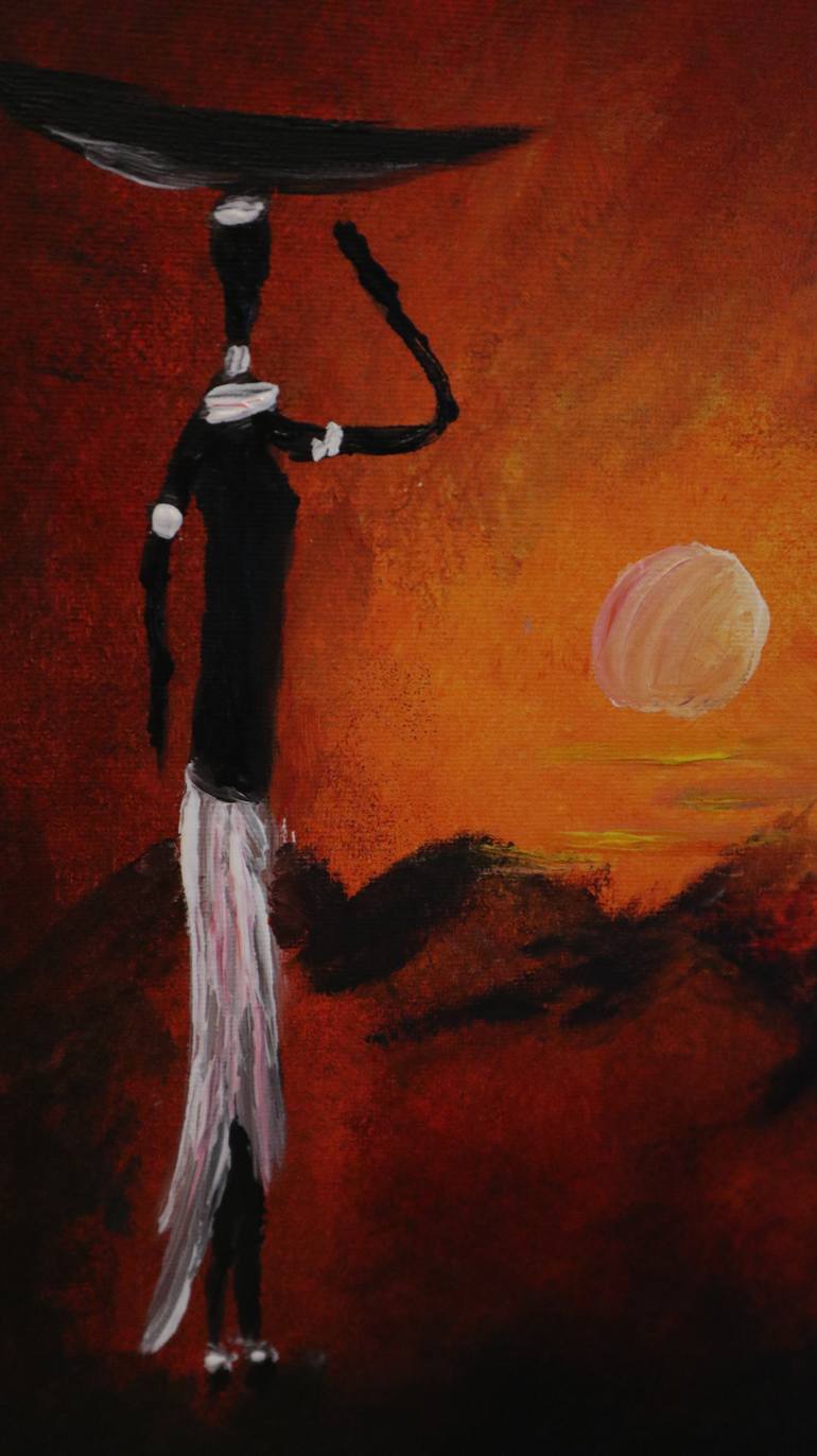 Original Abstract People Painting by Sandy Uppal
