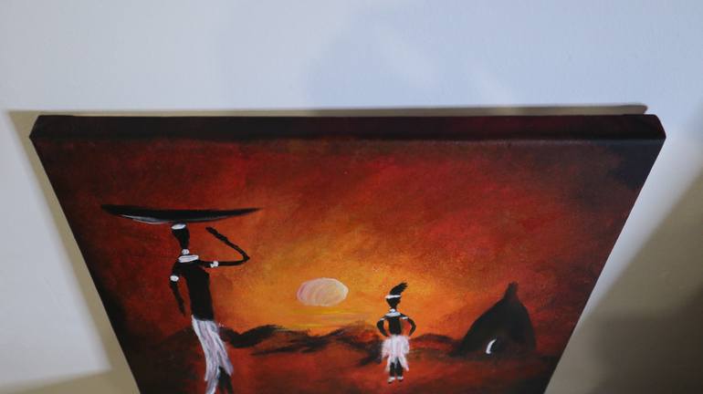 Original Abstract People Painting by Sandy Uppal