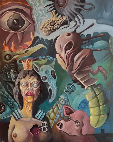 Original Dada Fantasy Paintings by Paweł Batura