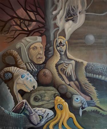 Original Dada Fantasy Paintings by Paweł Batura