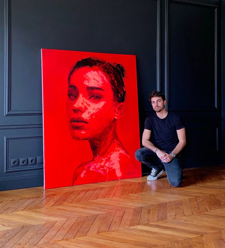 Original Figurative People Painting by Robin Declercq