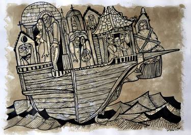 Print of Sailboat Drawings by Rober Rivero