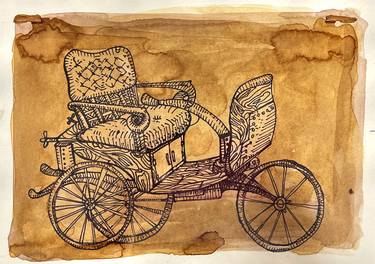 Print of Car Drawings by Rober Rivero