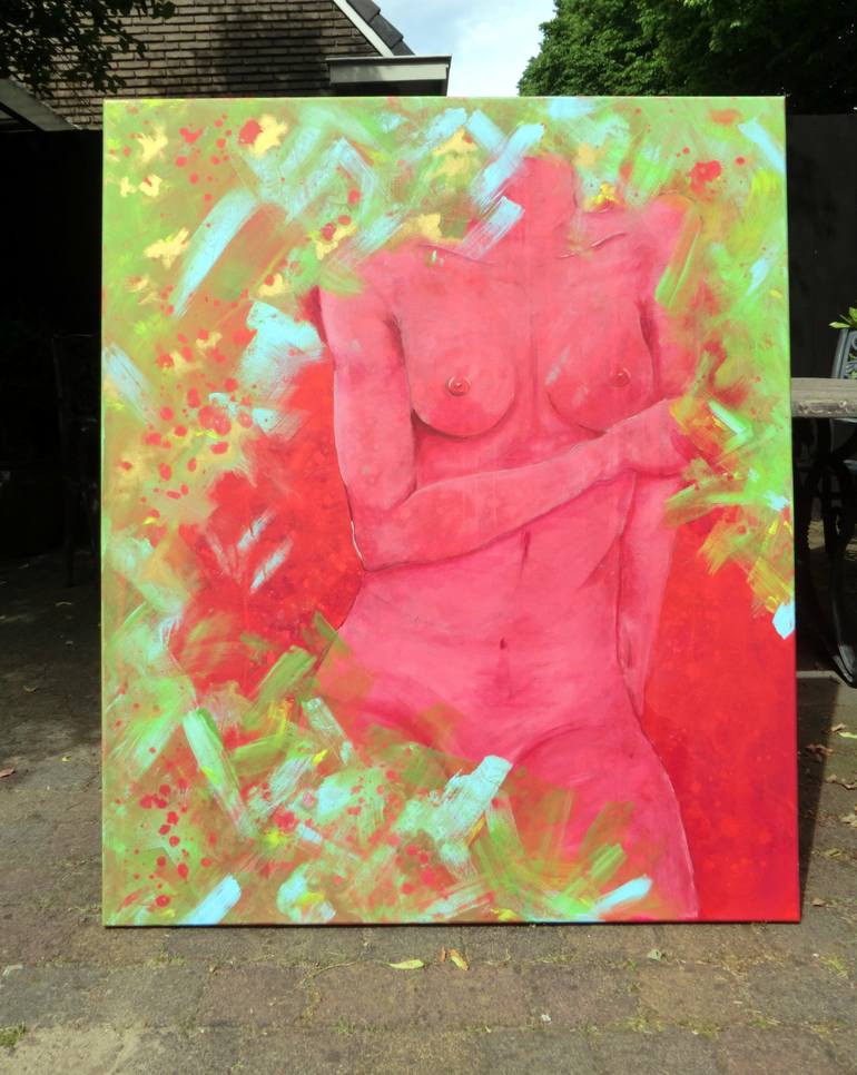 Original Figurative Nude Painting by Jacqueline Mac Mootry-Everaert