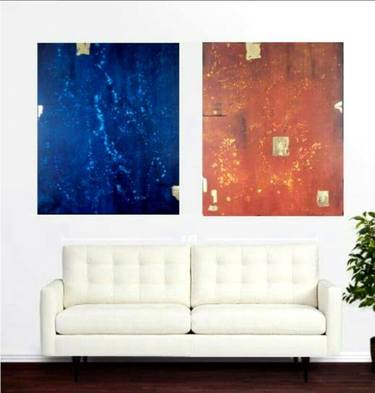 Original Modern Abstract Paintings by Jacqueline Mac Mootry-Everaert