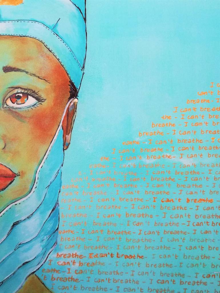 Original Realism Politics Painting by Jacqueline Mac Mootry-Everaert