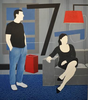 Original Figurative Interiors Paintings by Arlindo Pintomeira