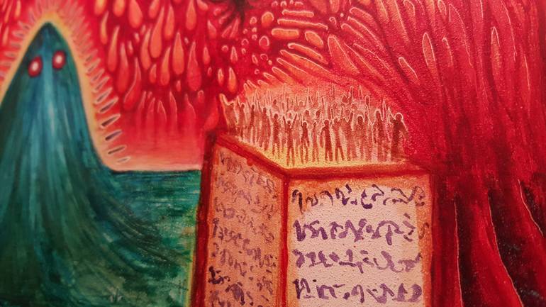 Original Illustration Abstract Painting by Randall Wayne Parker