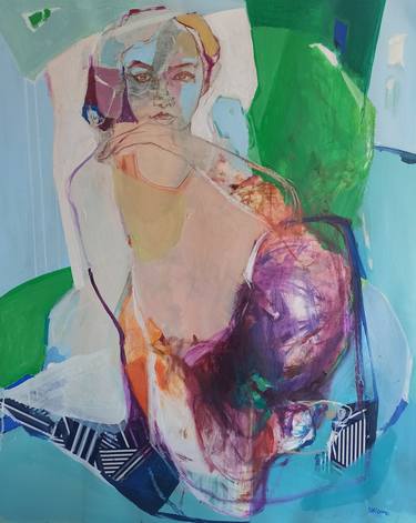 Print of Abstract Women Paintings by Magdalena Morey