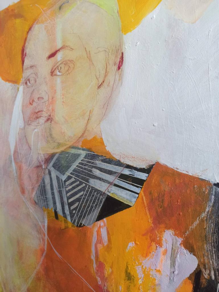 Original Abstract Portrait Painting by Magdalena Morey