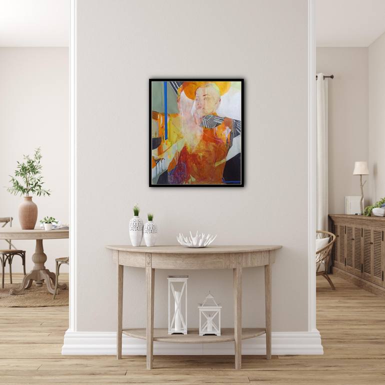 Original Abstract Portrait Painting by Magdalena Morey