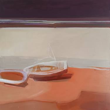 Original Abstract Boat Paintings by Magdalena Morey