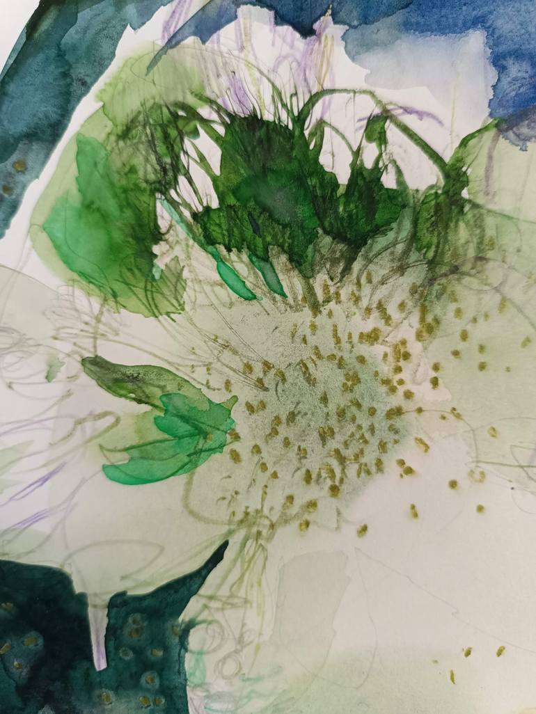 Original Abstract Nature Mixed Media by Magdalena Morey