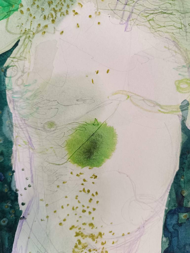 Original Abstract Nature Mixed Media by Magdalena Morey