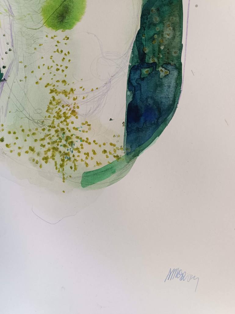 Original Abstract Nature Mixed Media by Magdalena Morey