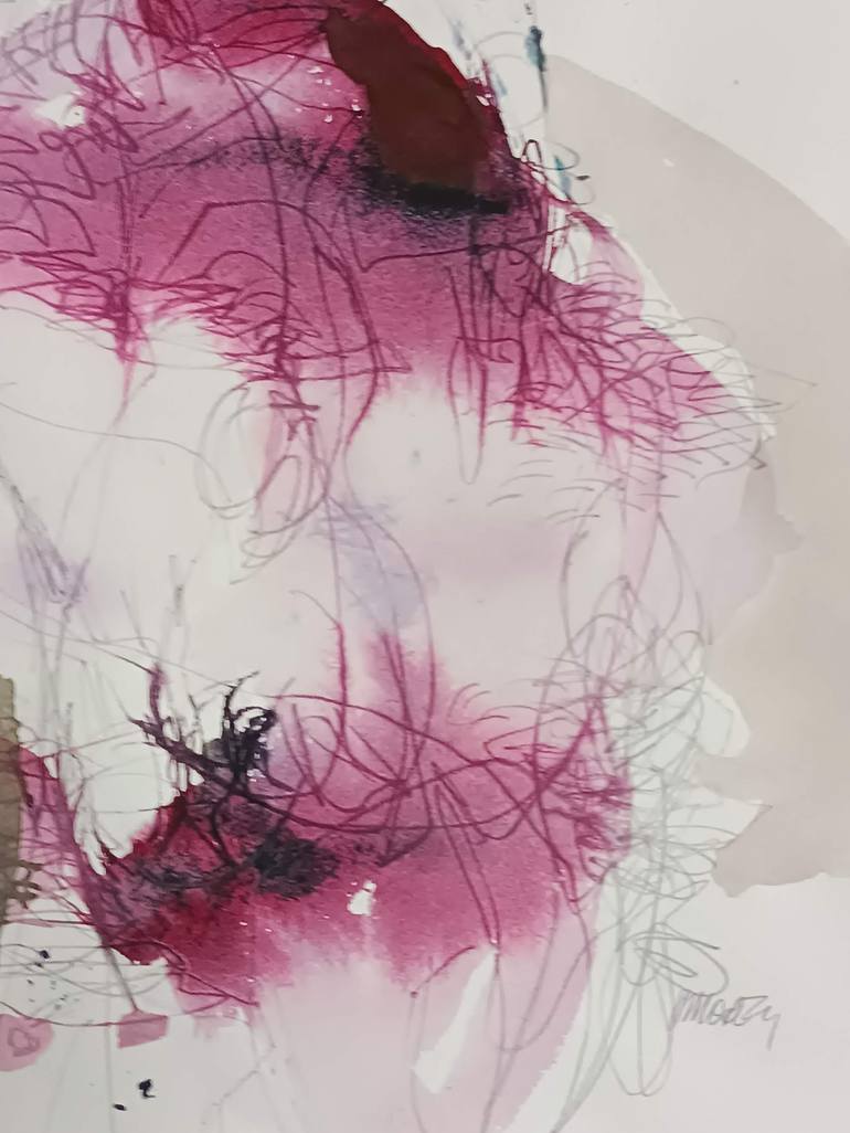 Original Abstract Nature Mixed Media by Magdalena Morey