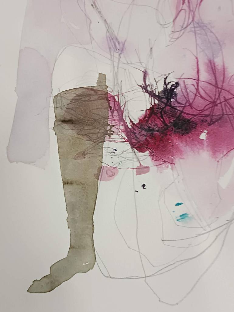 Original Abstract Nature Mixed Media by Magdalena Morey