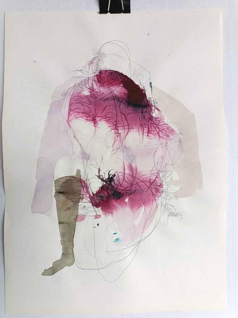 Original Abstract Nature Mixed Media by Magdalena Morey