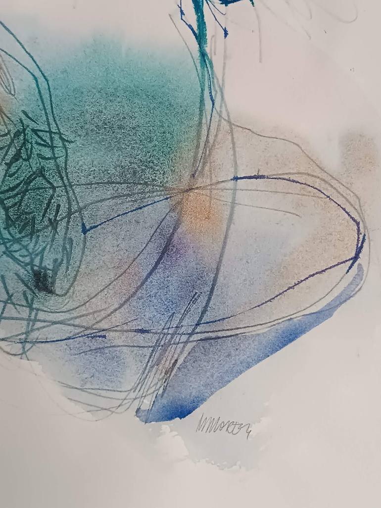 Original Abstract Nature Mixed Media by Magdalena Morey