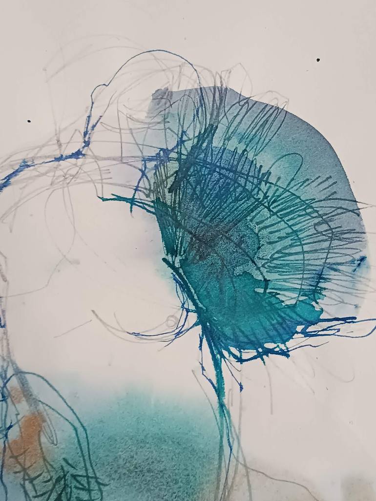 Original Abstract Nature Mixed Media by Magdalena Morey