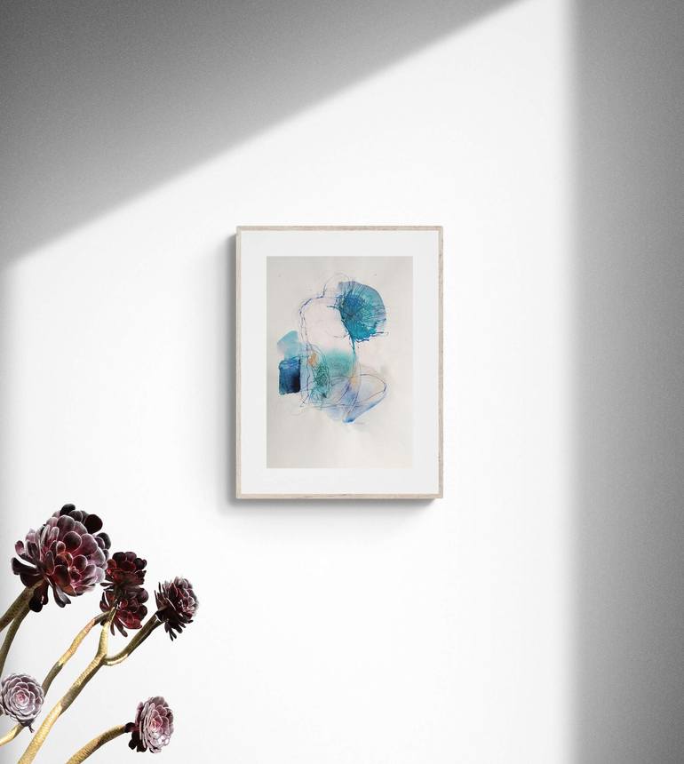 Original Abstract Nature Mixed Media by Magdalena Morey