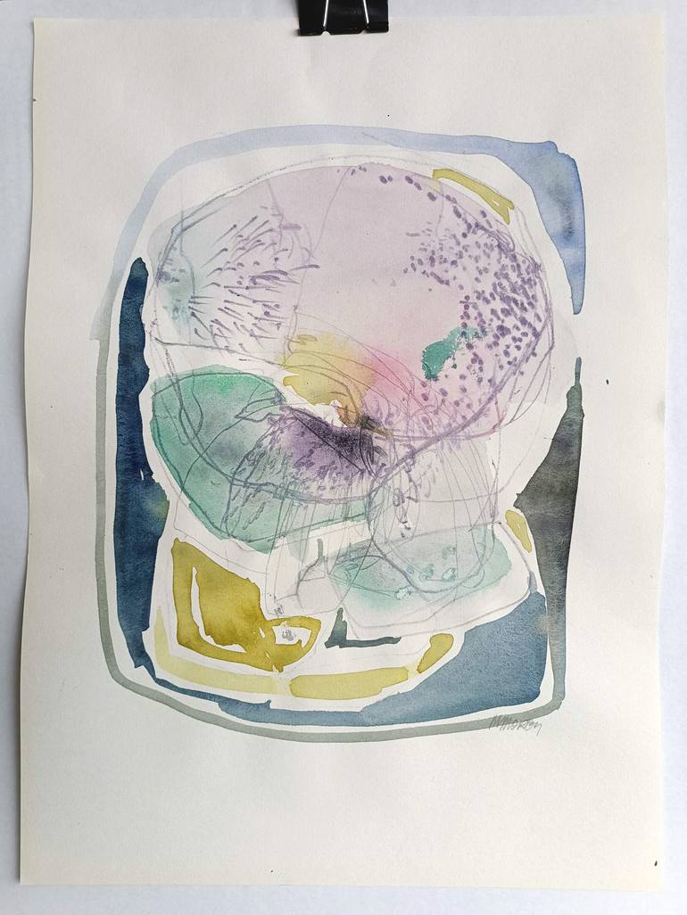 Original Abstract Nature Mixed Media by Magdalena Morey