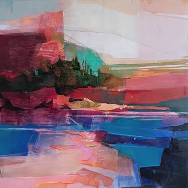 Original Abstract Landscape Painting by Magdalena Morey