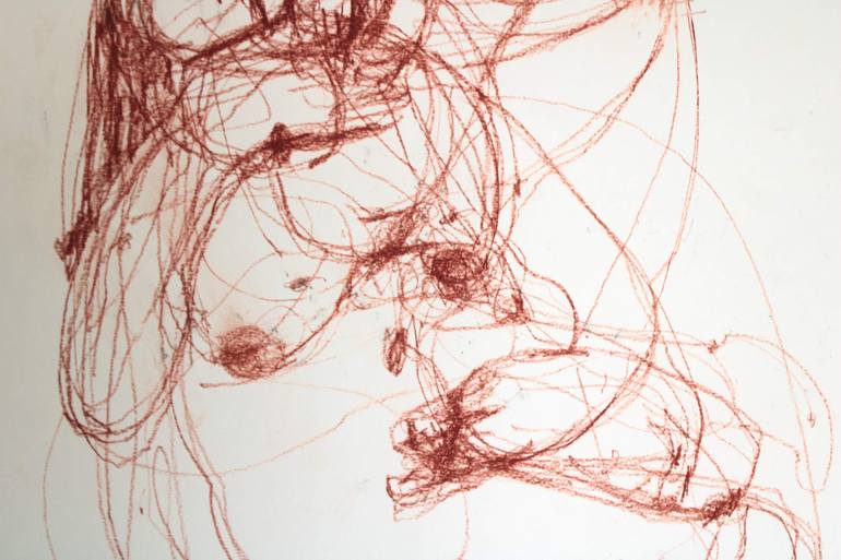 Original Abstract Expressionism Abstract Drawing by Magdalena Morey
