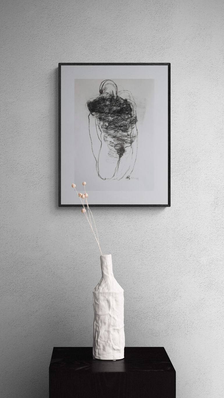 Original Abstract Body Drawing by Magdalena Morey